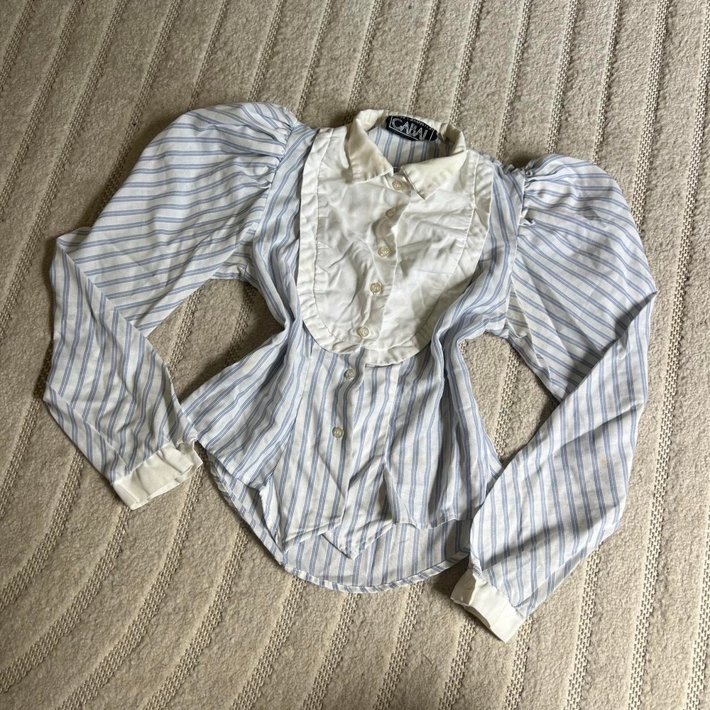 Vtg 1980s Diane Gilman for Cabal blouse size M/L Regency Victorian/Edwardian